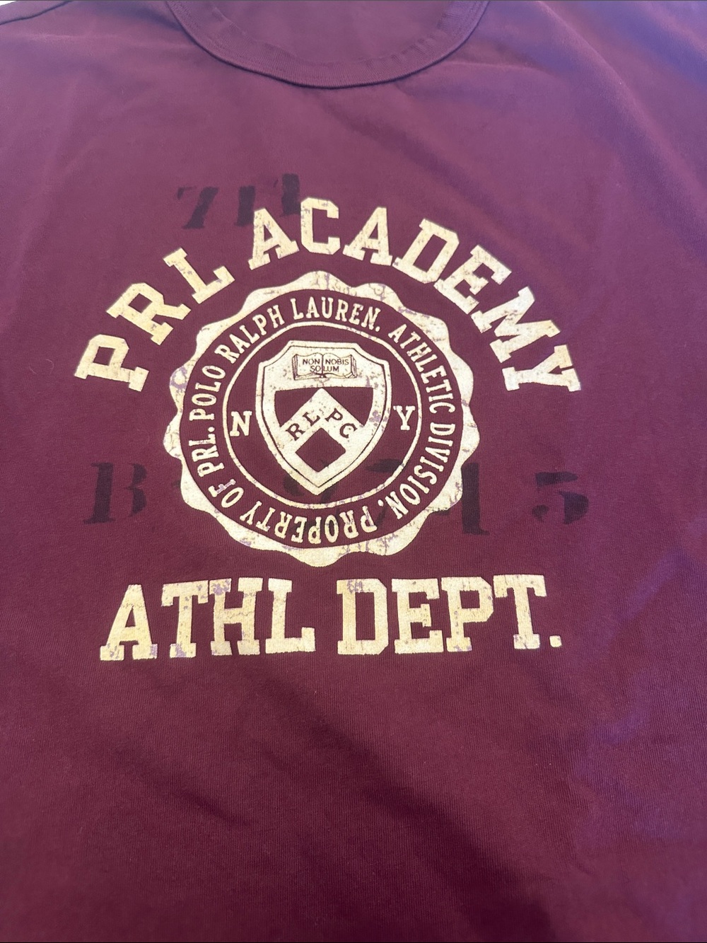 Polo by Ralph Lauren Maroon PRL Academy Athletic Dept. Graphic Tee